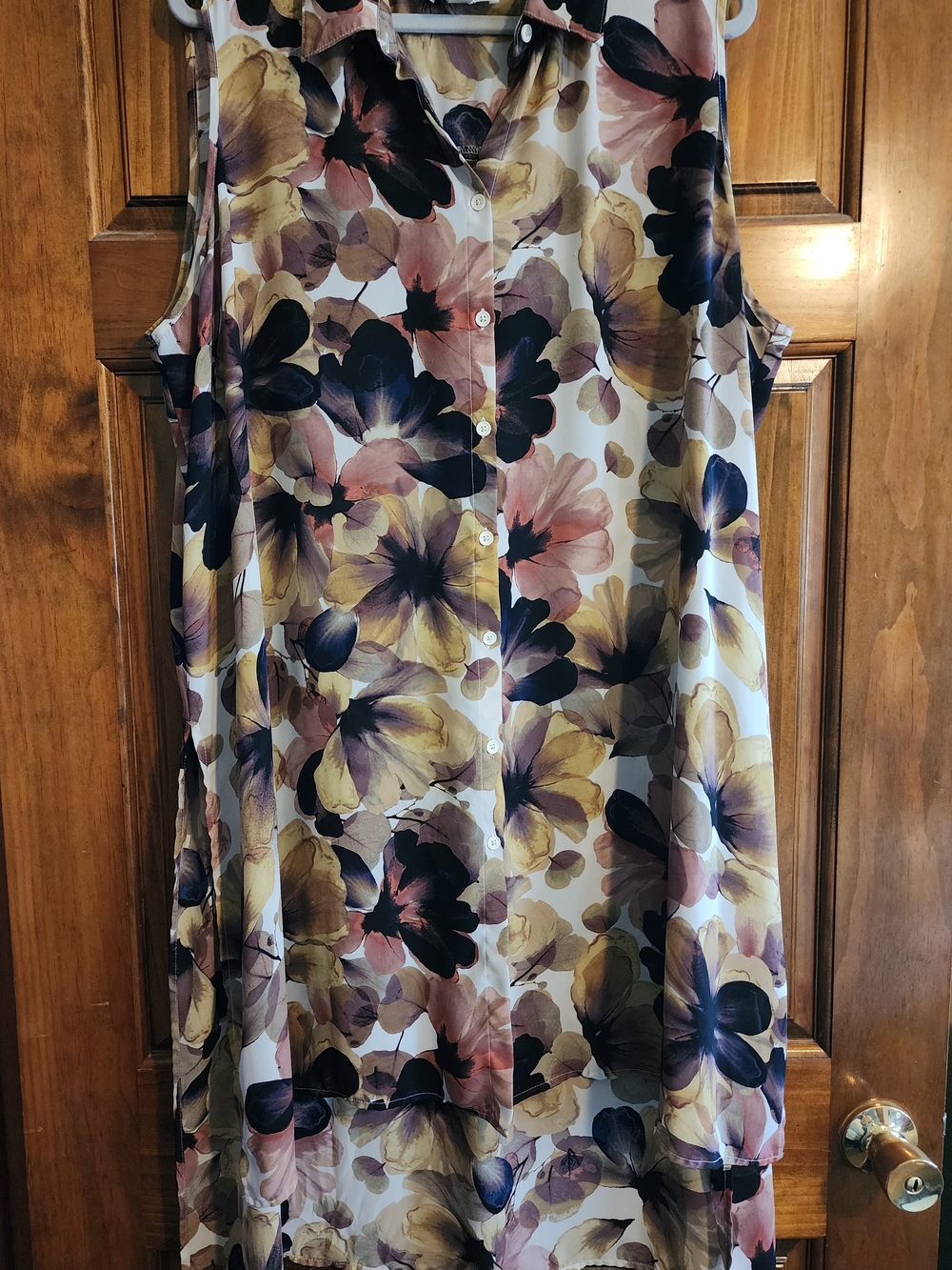 Spense 3X Colorful Floral Sleeveless Plus Size Blouse
